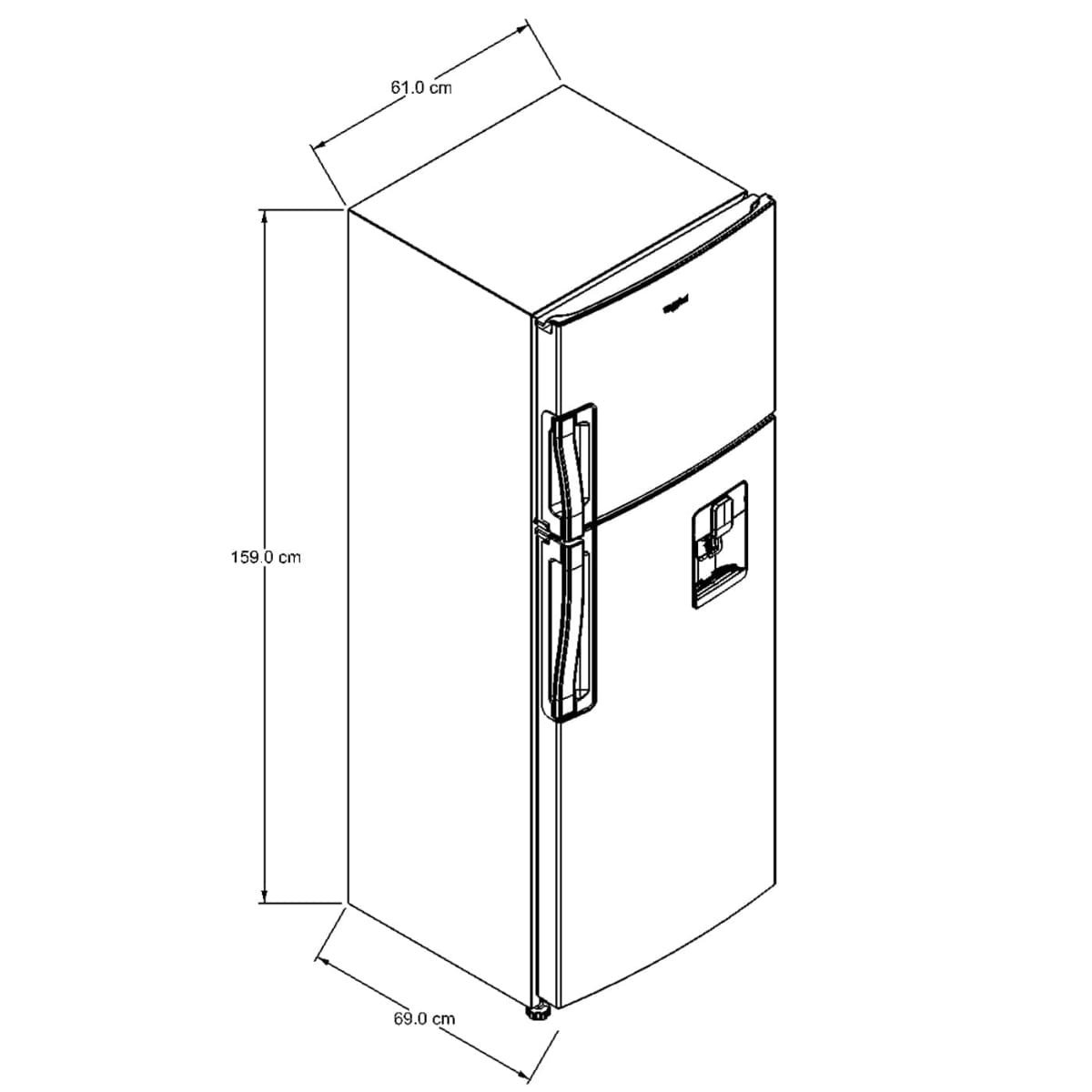 Nevera Whirlpool 262 Litros No Frost Top Mount Xpert Flow WRW25CKTWW - Image 8