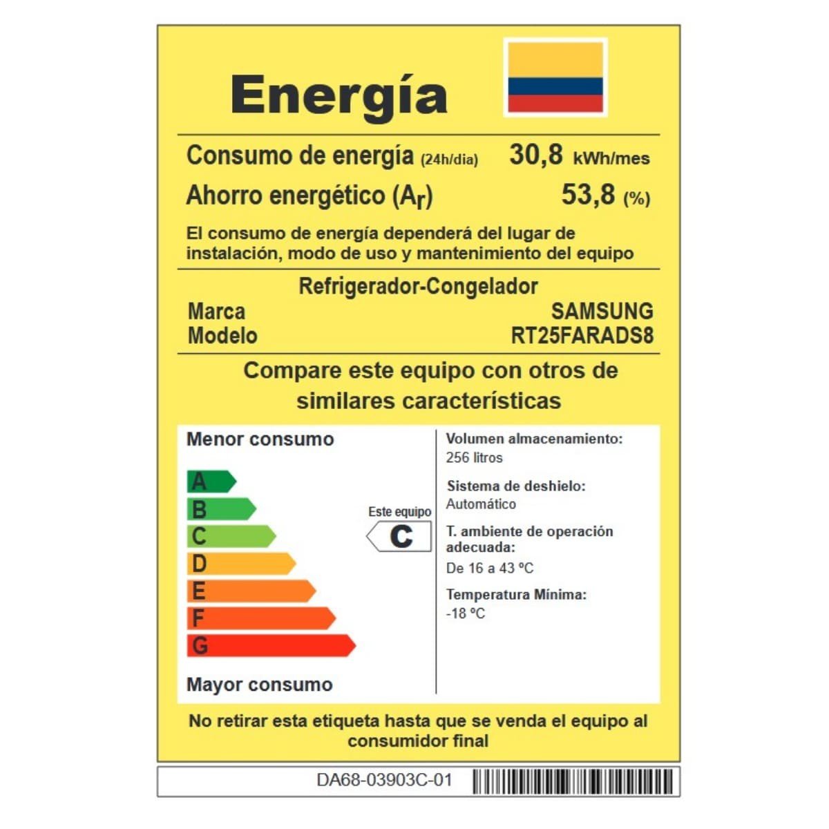 Nevera Samsung No Frost 256Lt Digital Inverter | RT25FARADS8/CO - Image 5