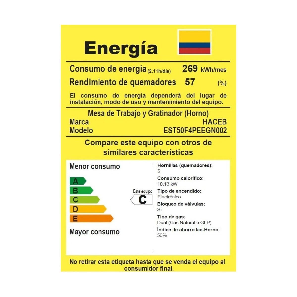 Estufa de Piso Haceb 4 puestos 50cm Romero Cristal Gas Natural | ESTUFA ROMERO CRISTAL 50 GN NE - Image 6
