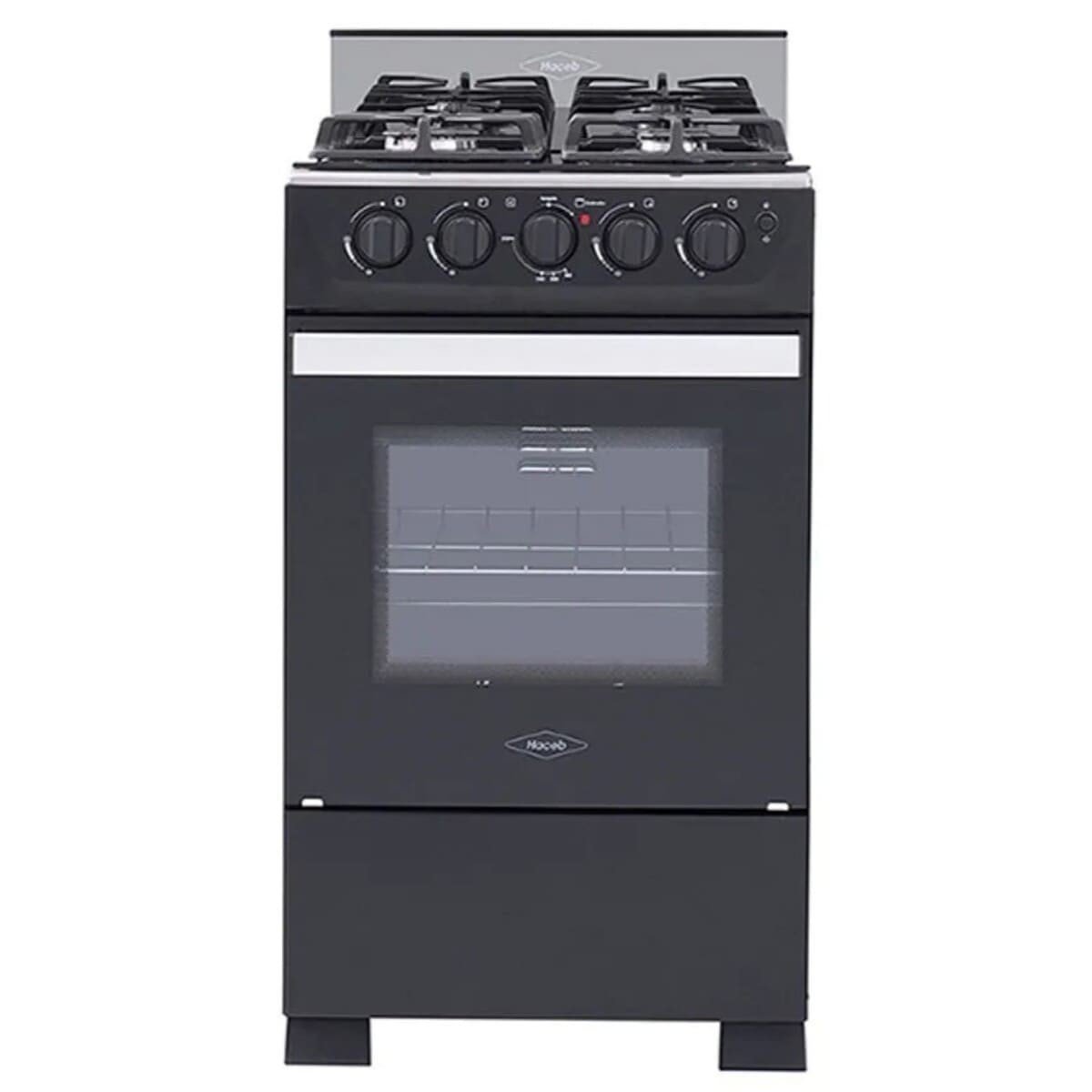 Estufa de Piso Haceb 4 puestos 50cm Romero Cristal Gas Natural | ESTUFA ROMERO CRISTAL 50 GN NE