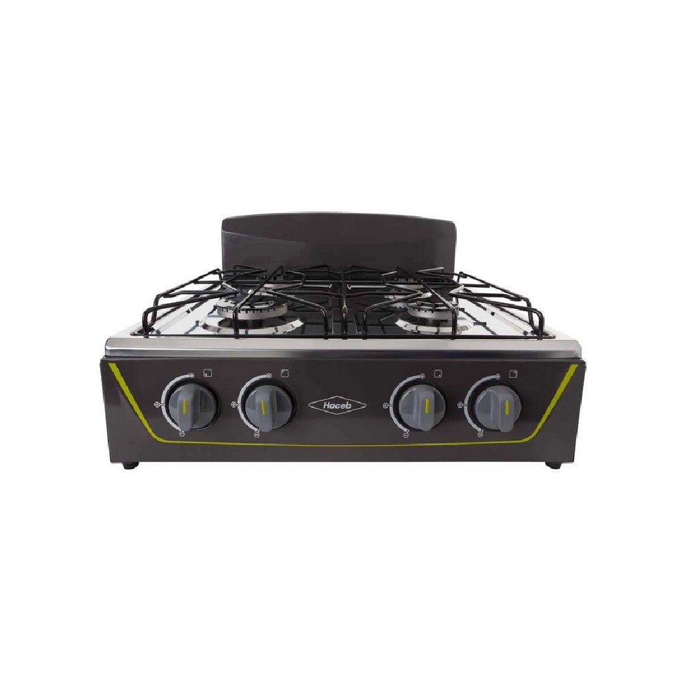 Estufa de Sobremesa Haceb Avellana T Gas Natural 4 Puestos Plata EM AVELLANA T PL