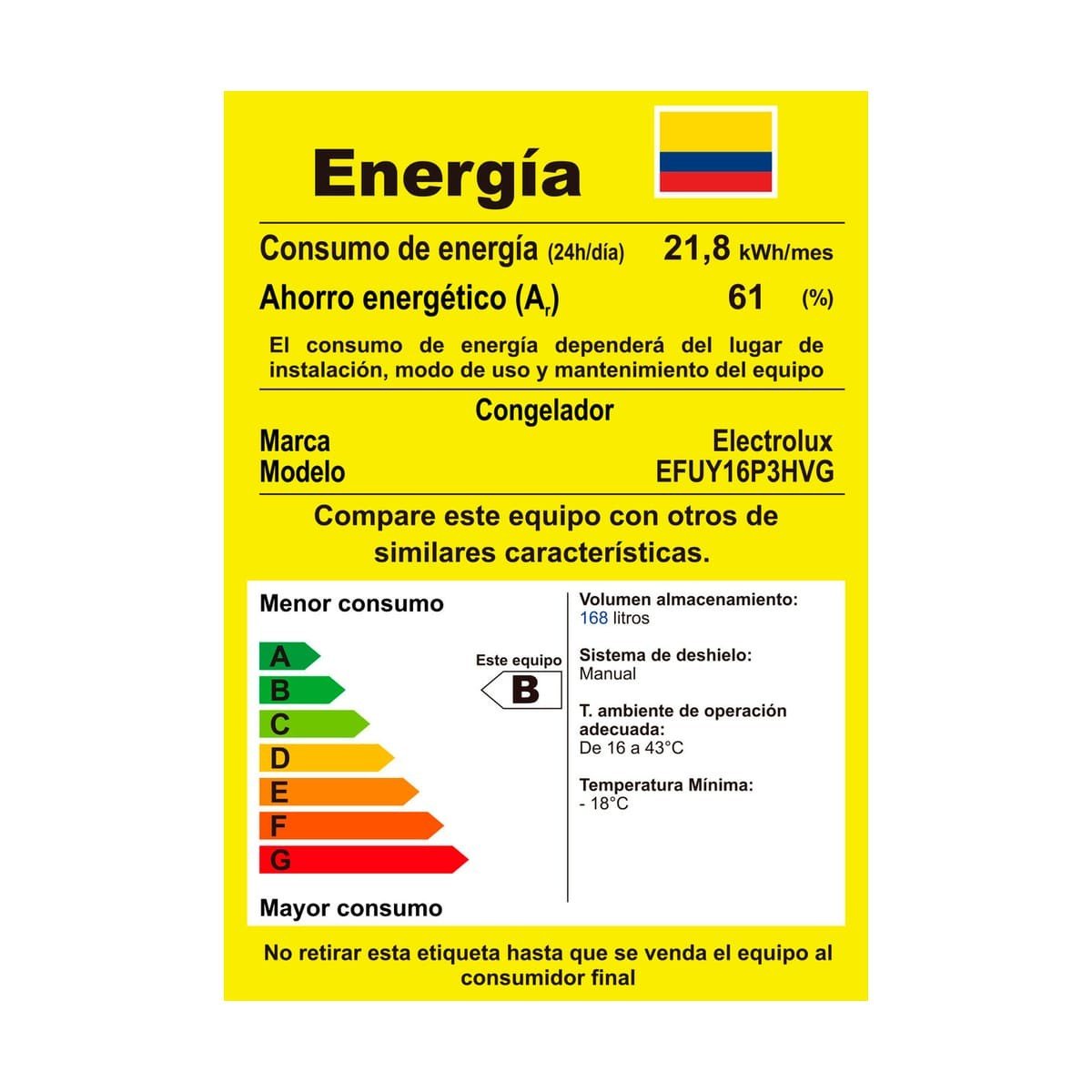 Congelador Vertical Electrolux 168 Litros Gris | EFUY16P3HVG - Image 7