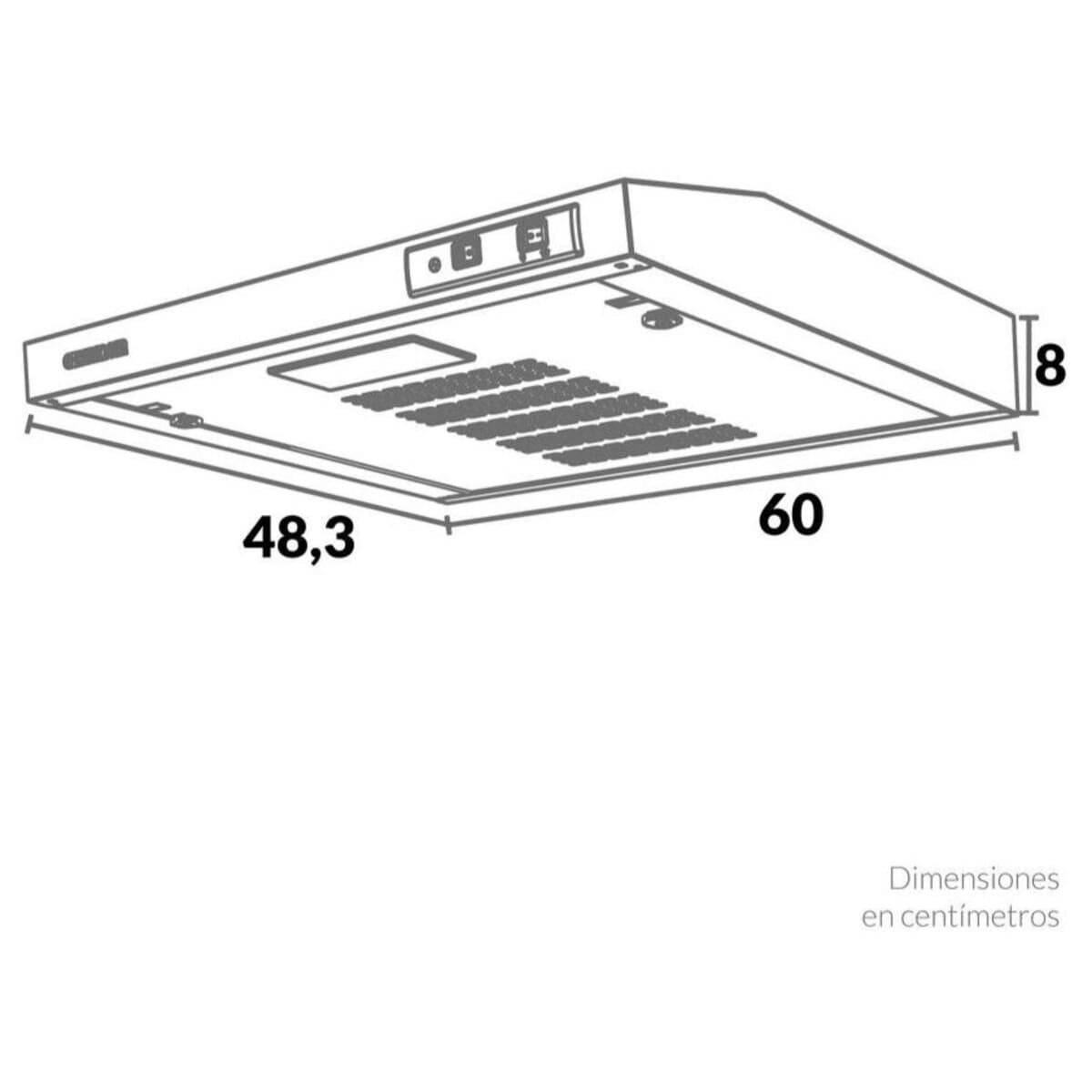 Campana Extractora Horizontal Challenger Inox 60 cm 2 velocidades | CX 4000 ACERO INOX - Image 4