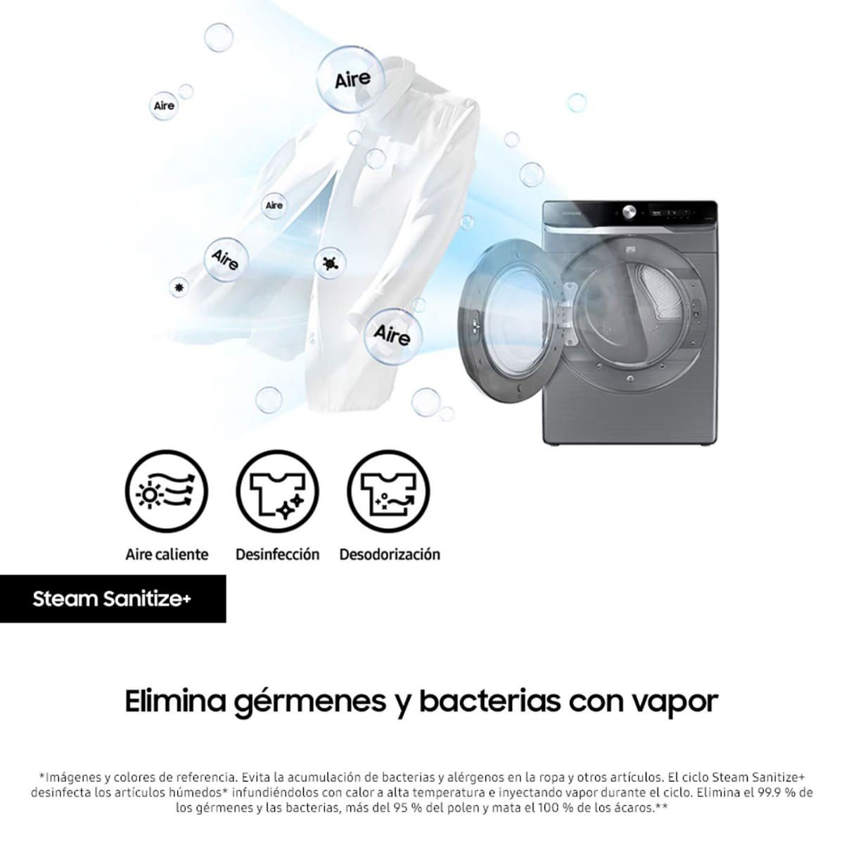 Secadora Samsung 22 Kg a Gas Carga Frontal Panel Multicontrol Gris| DVG22C6370P/CO - Image 7