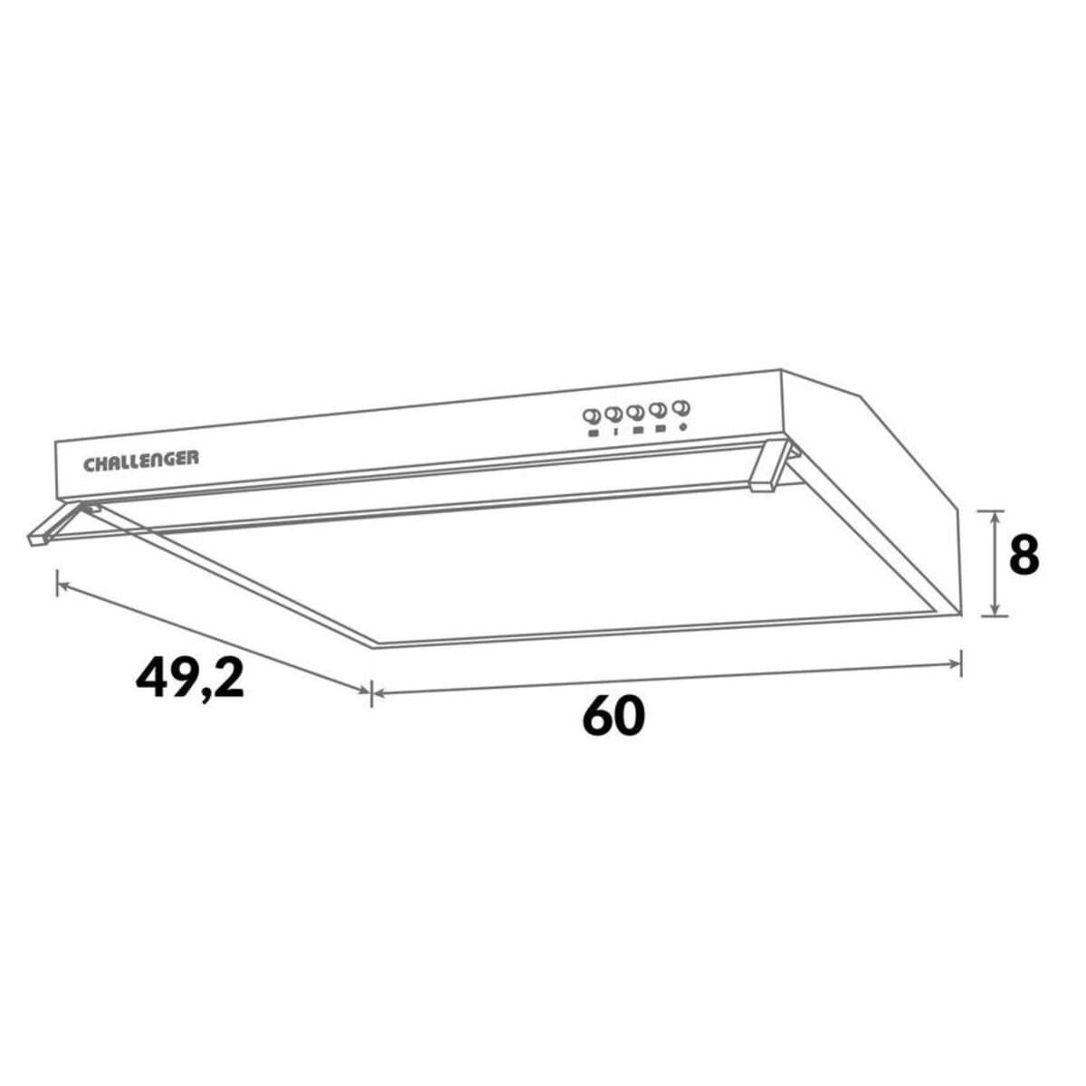 Campana Challenger Horizontal 60 cm Inox 3 velocidades CX 4300 INOX - Image 4
