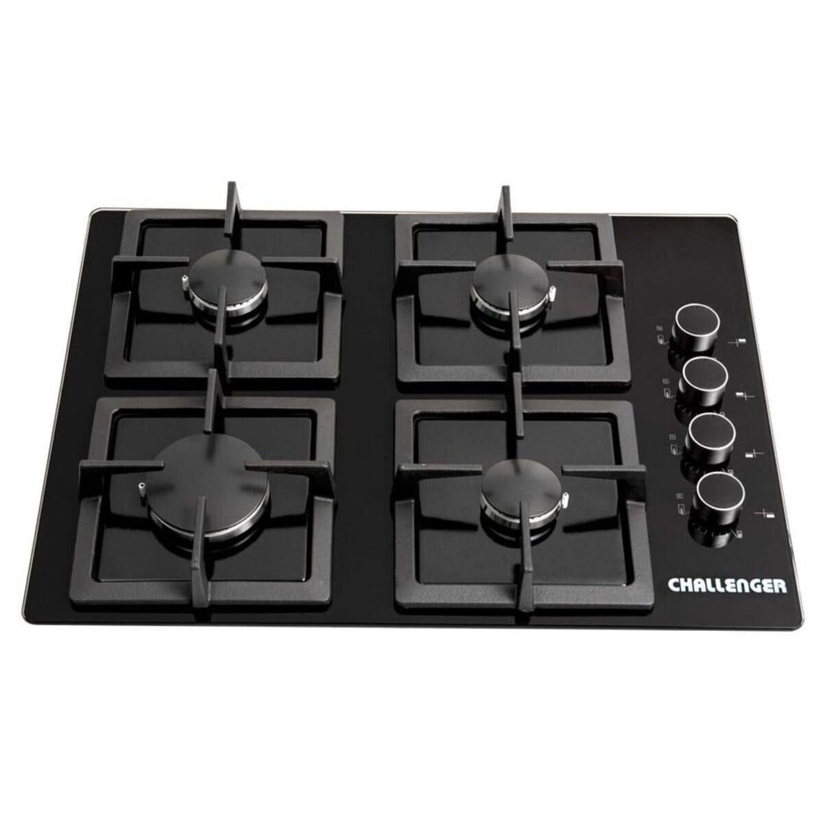 Cubierta Empotrable Challenger 60cm 4 puestos Negro SQ 6759 AE - Image 2