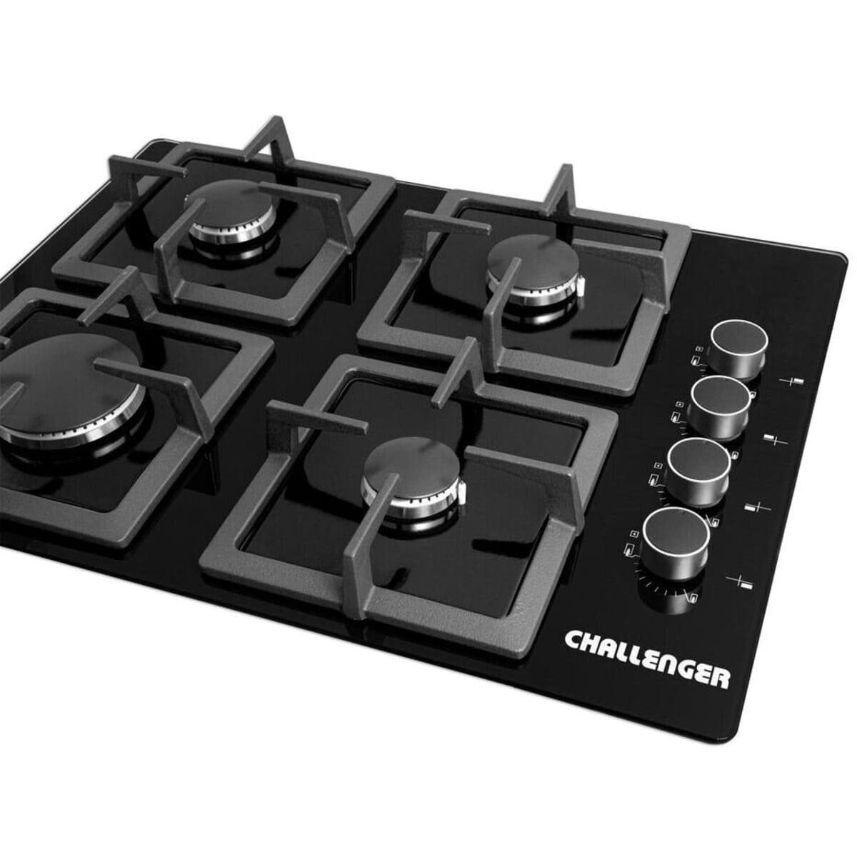 Cubierta Empotrable Challenger 60cm 4 puestos Negro SQ 6759 AE - Image 4