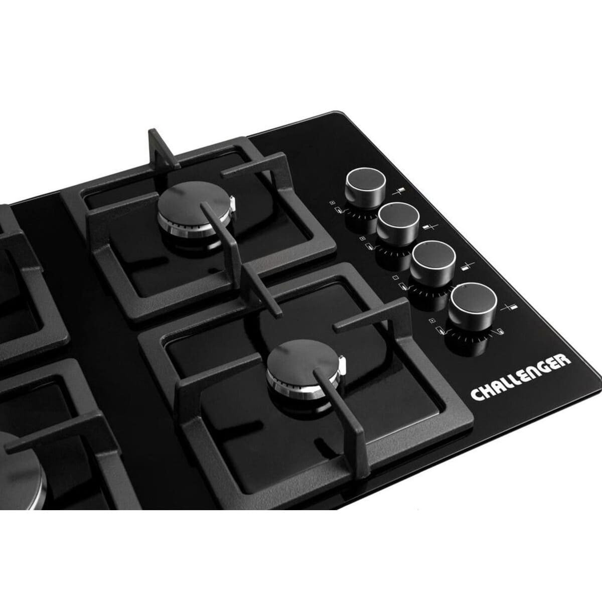 Cubierta Empotrable Challenger 60cm 4 puestos Negro SQ 6759 AE - Image 8