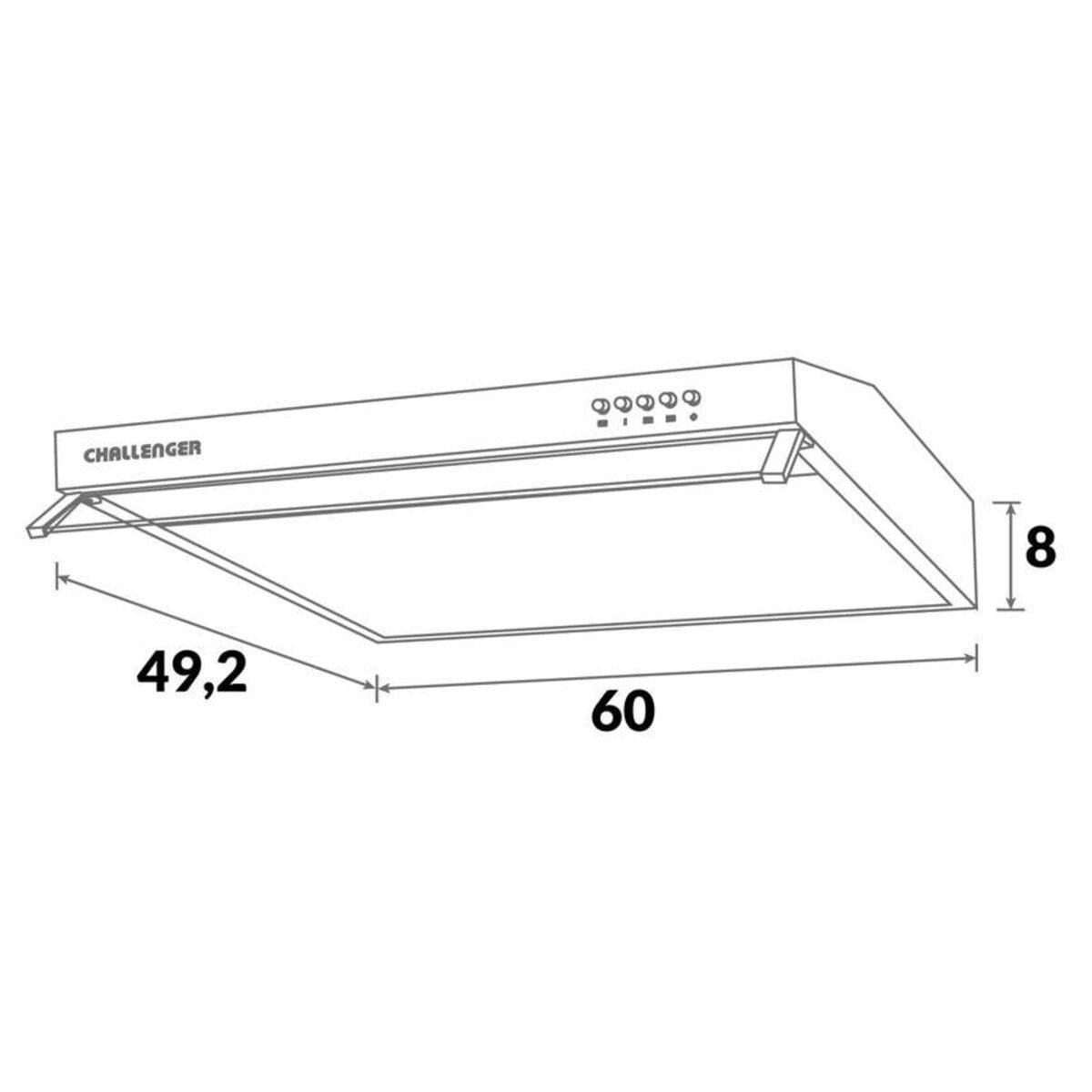 Campana Challenger 60cm Horizontal 3 Velocidades Negra CX 4300 NEGRA - Image 5