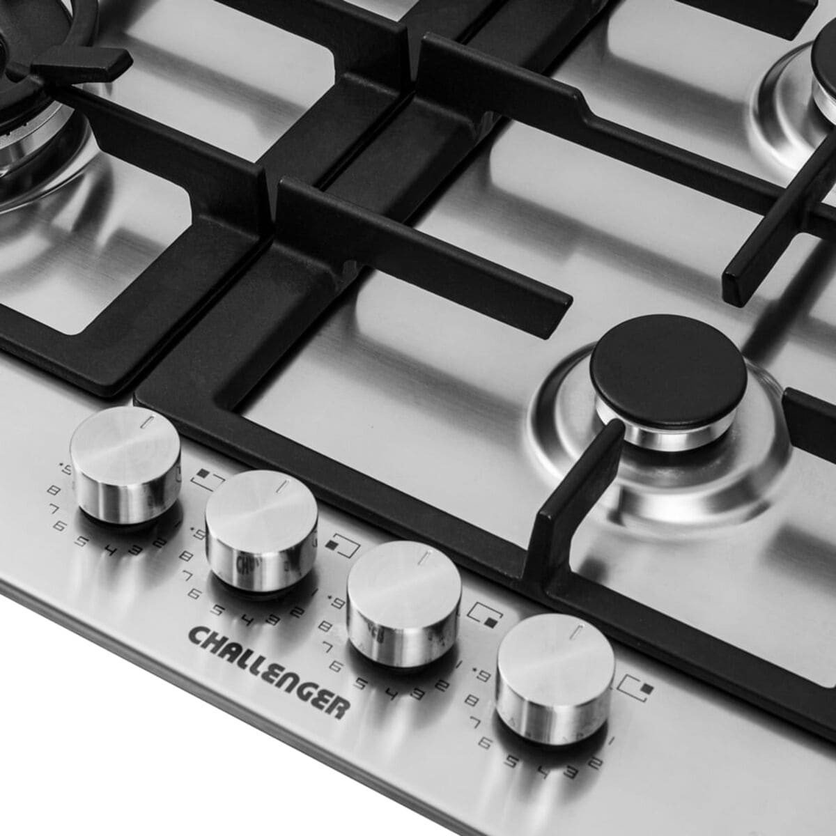 Cubierta empotrar Inox Challenger cuatro puestos 60cm gas natural parrilla completa | SV 6860 EI - Image 3