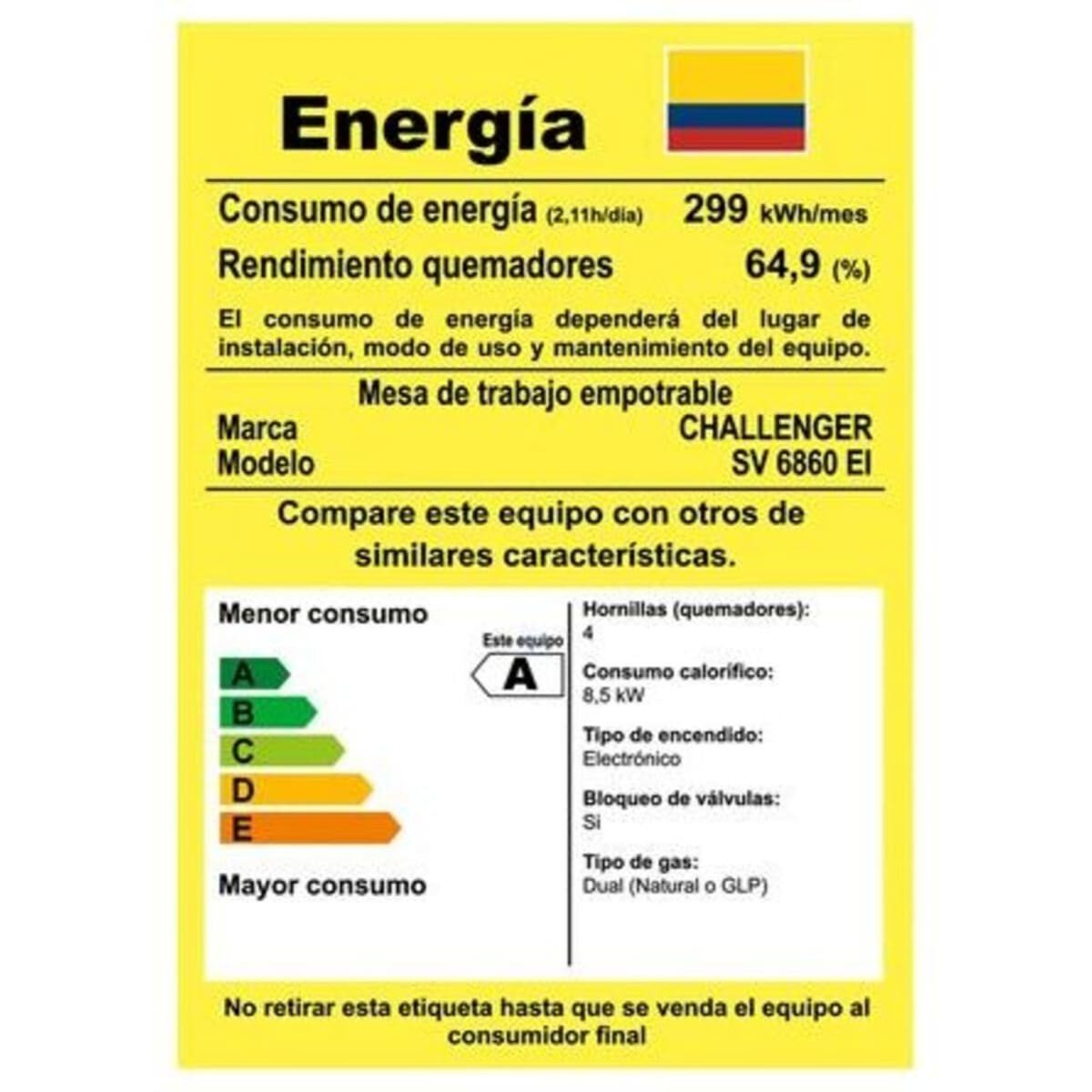 Cubierta empotrar Inox Challenger cuatro puestos 60cm gas natural parrilla completa | SV 6860 EI - Image 7