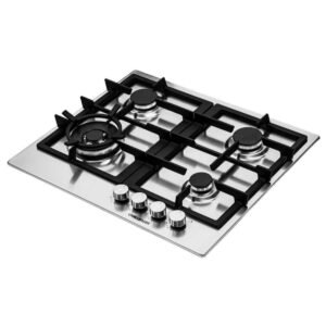 Cubierta empotrar Inox Challenger cuatro puestos 60cm gas natural parrilla completa | SV 6860 EI