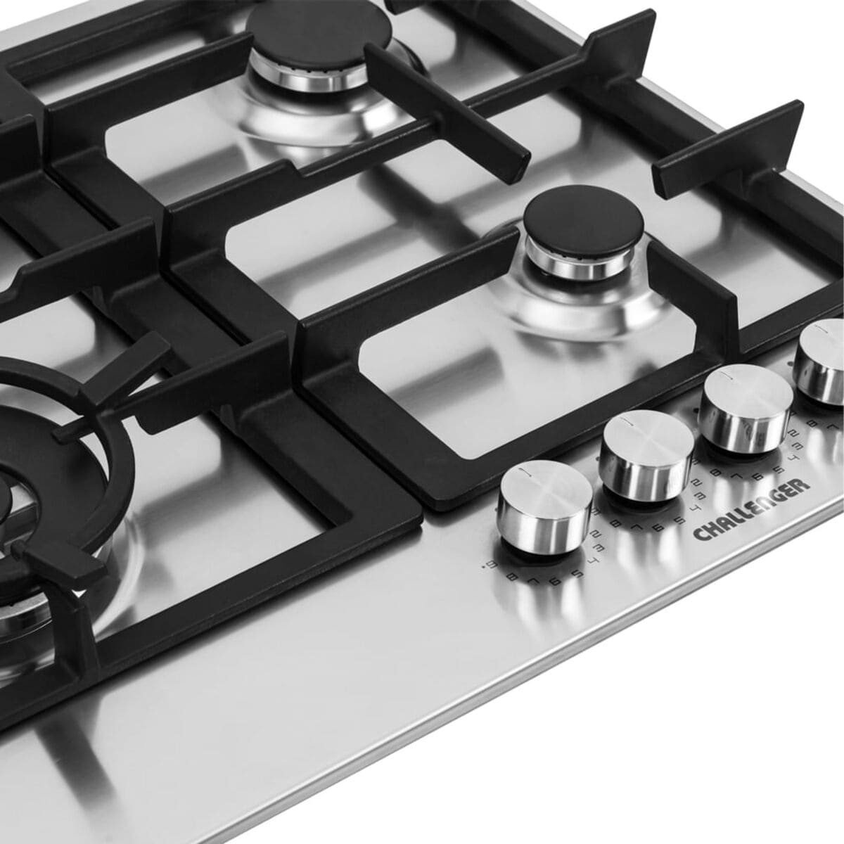 Cubierta empotrar Inox Challenger cuatro puestos 60cm gas natural parrilla completa | SV 6860 EI - Image 4