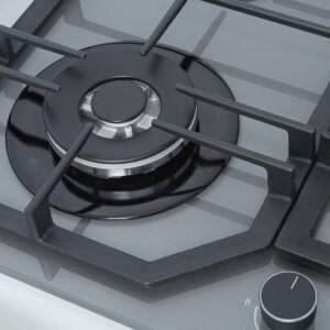 Cubierta Empotrable Superior 4 puestos 60 cm Mando Frontal Gris CV 8031-1G