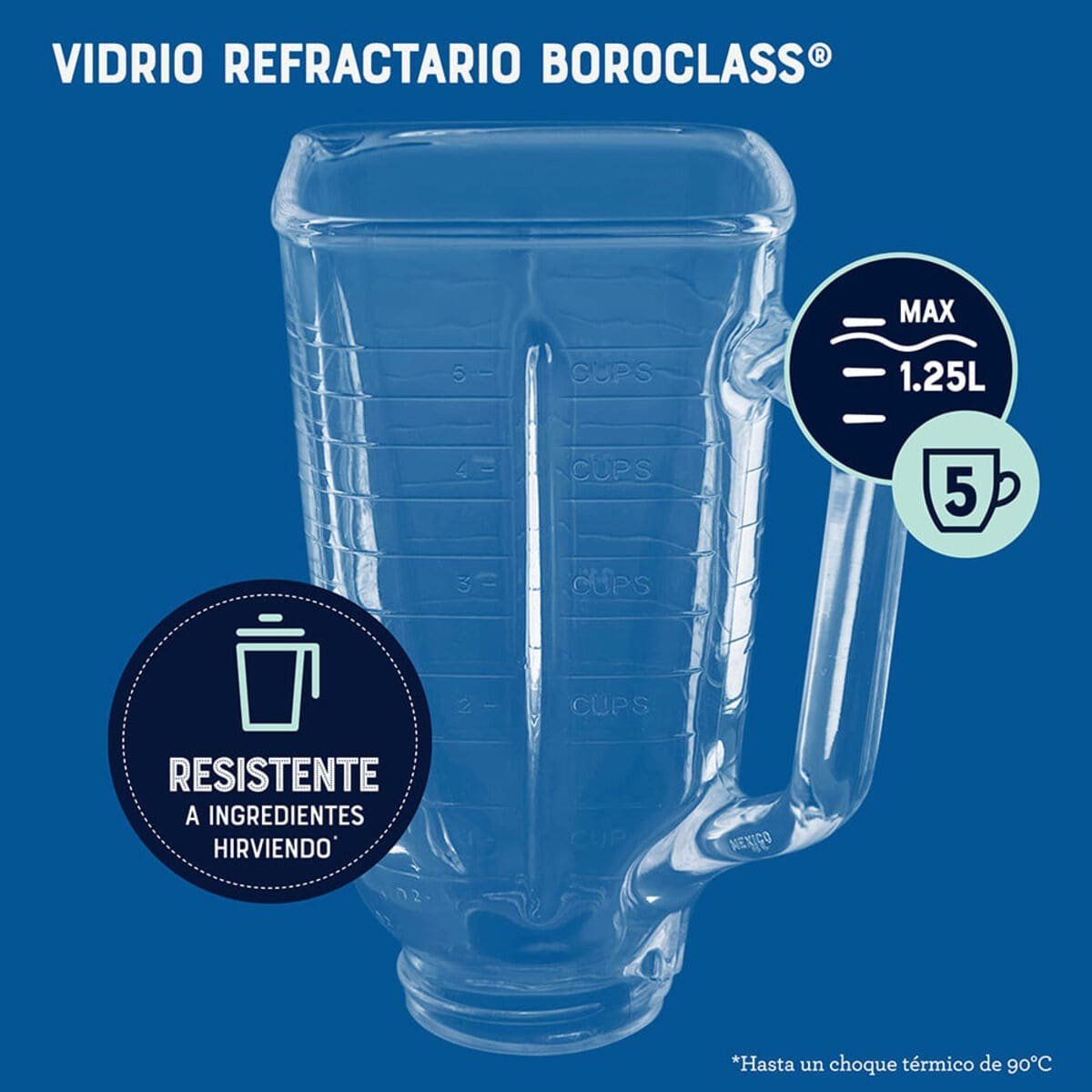 Licuadora Clásica Oster 1.25 Lt Control de Perilla 3 Velocidades 1000 W Cromada BLST4655 - Image 4