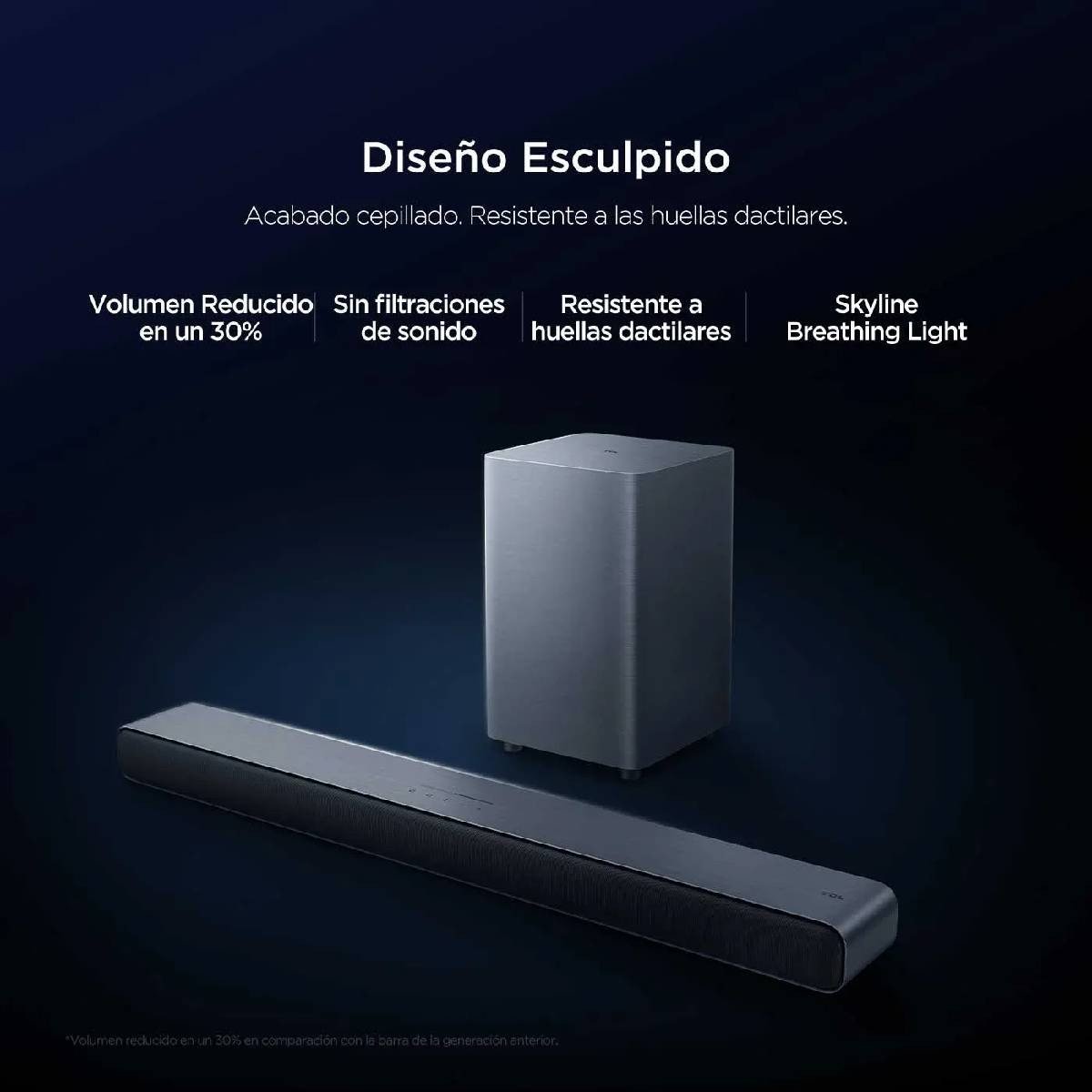 Barra de Sonido TCL 110 Watts Inhalámbrica 2.1.2 Canales S55H - Image 5