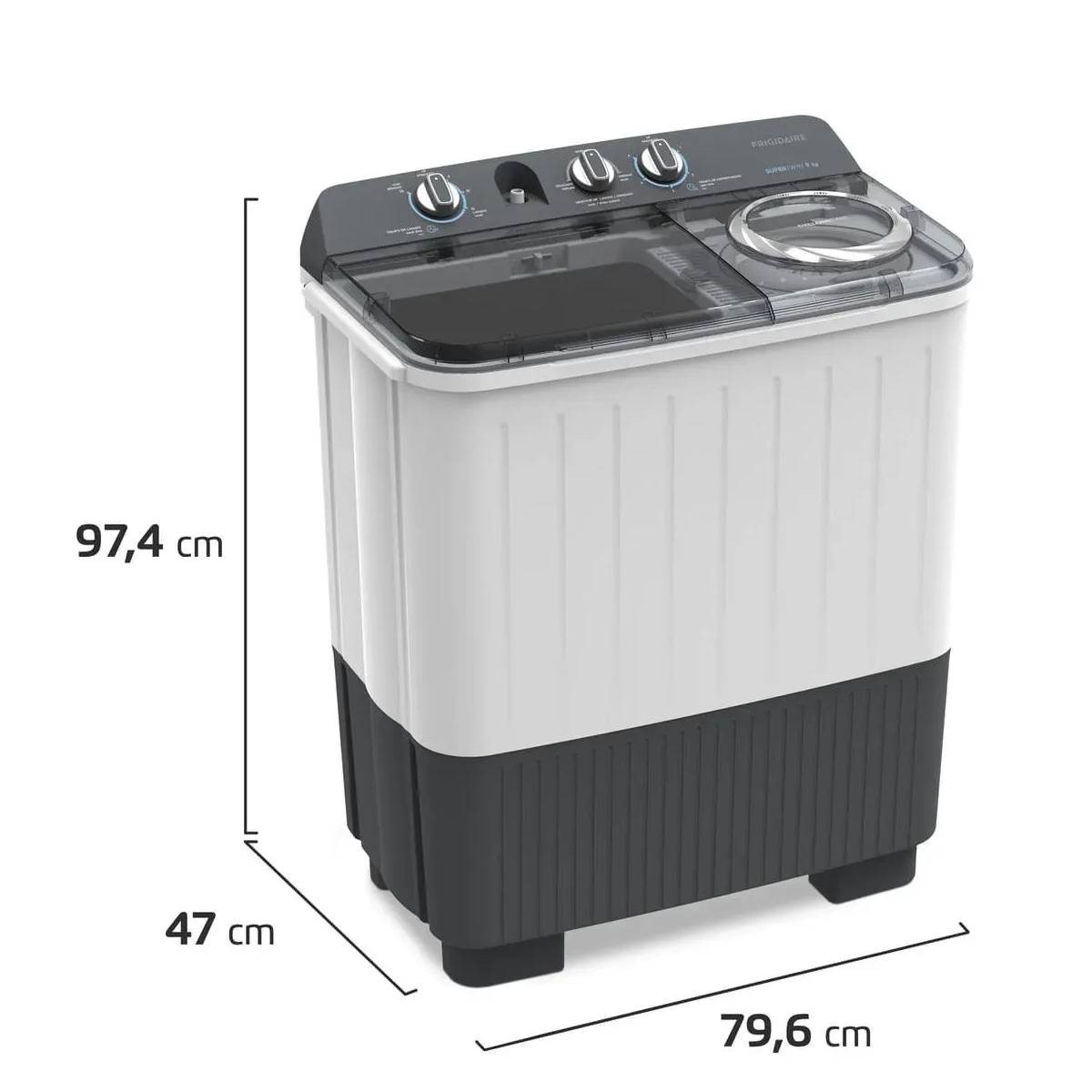 Lavadora Semiautomática Frigidaire 9 Kg Doble Tina Blanca FWTM09M6BUXW - Image 5