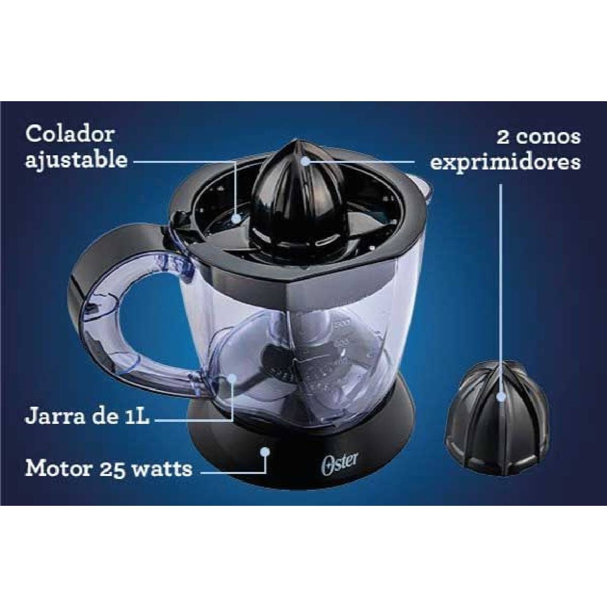 Exprimidor de Cítricos Oster 25W Negro 2107404 - Image 2