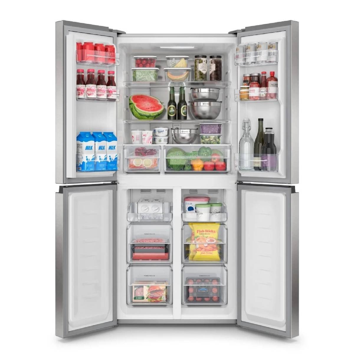 Nevecon Electrolux 421 Litros No Frost Bottom Multi Door Inverter Silver ERQU40E3HWS - Image 6