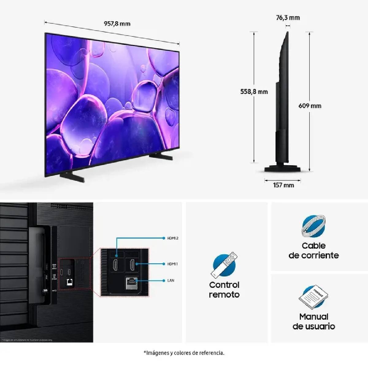 Televisor Samsung 43 pulgadas Crystal Smart 4K UN43U8000FKXZL - Image 2