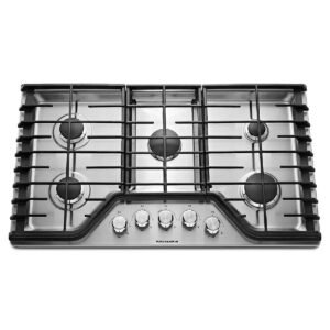 Cubierta de Empotrar KitchenAid 5 Puestos 91.44 cm KCGS356ESS