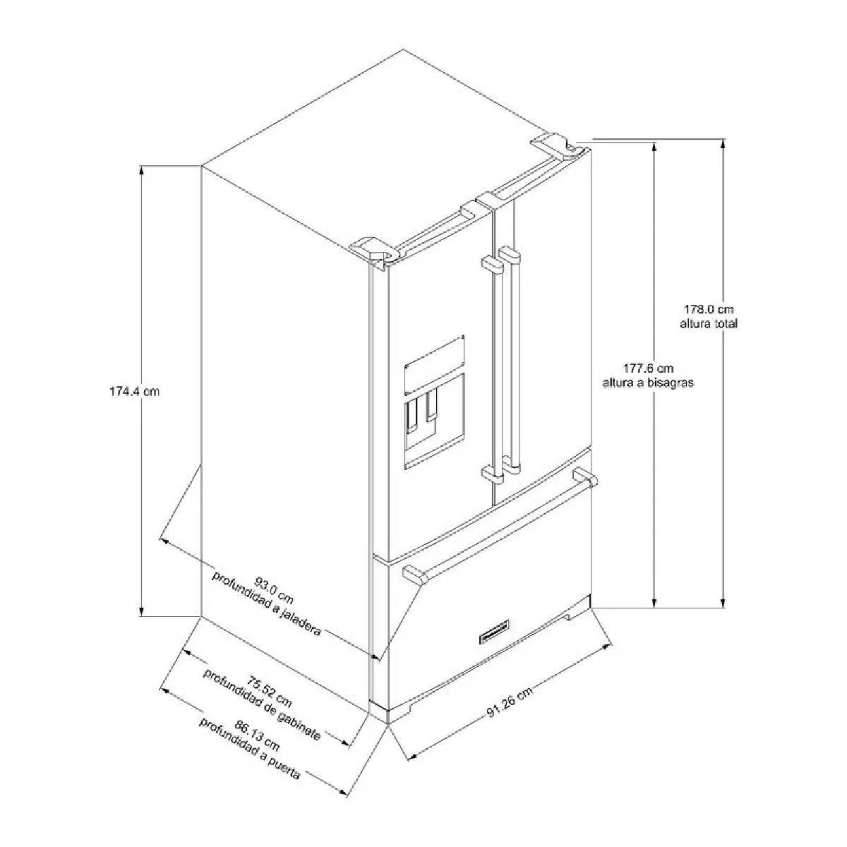 Nevecon KitchenAid 763 Litros French Door KRFF577KPS - Image 6