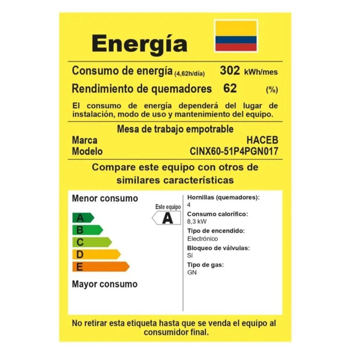Cubierta de Empotrar Haceb 60X51 CUB TO 60-51 INOX PL GN - Image 3
