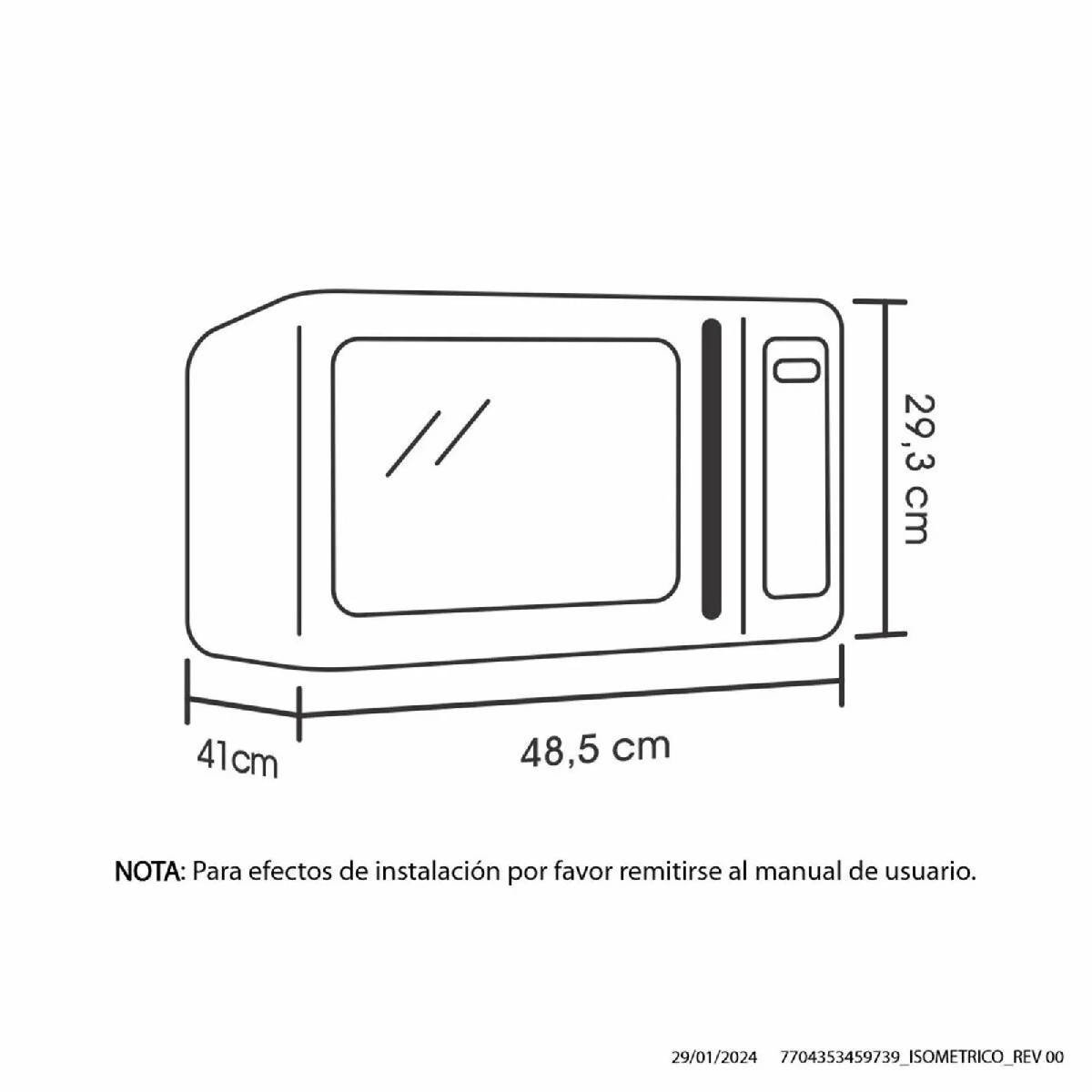 Horno Microondas Haceb 0,9 pies Negro con Gratinador - Image 4