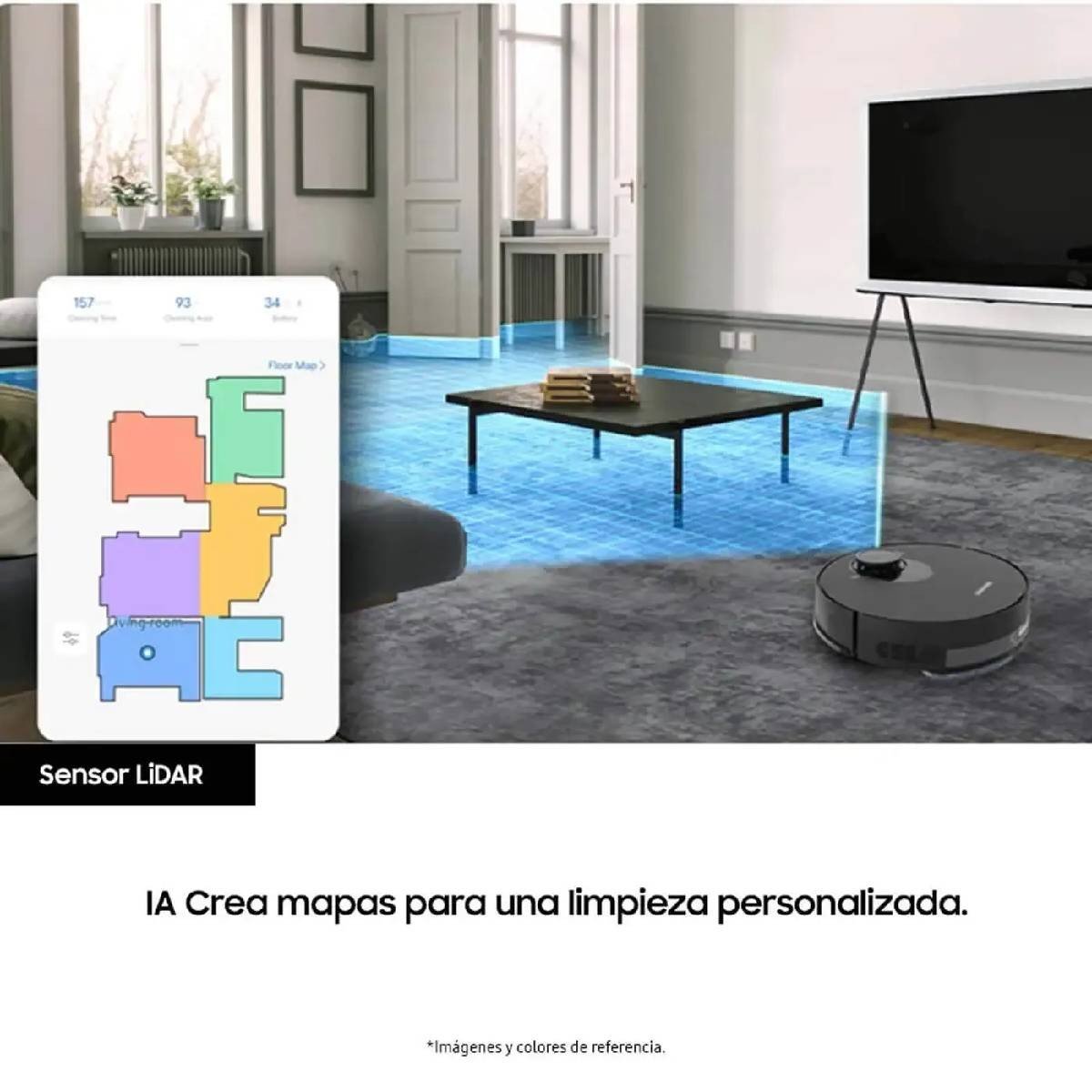 Aspiradora Samsung Robot 2 en 1 con Wi-Fi VR3MB77312K/CO - Image 4