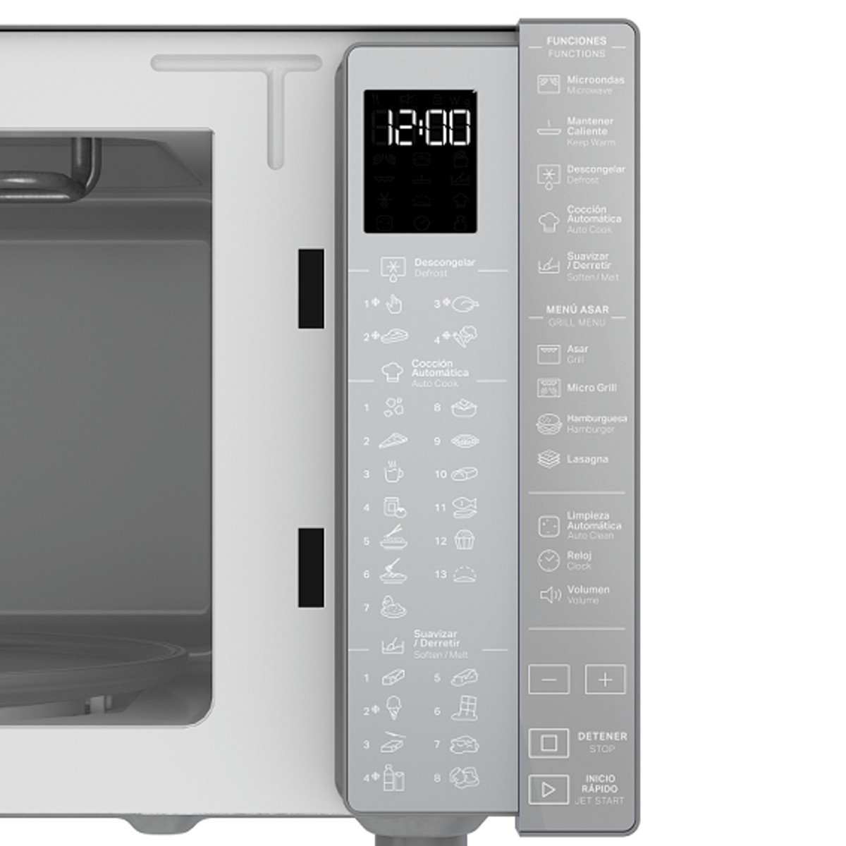 Horno Microondas Whirlpool 30 LTS Acabado Espejo con Grill Silver WM2811D - Image 3