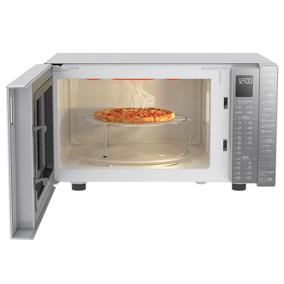 Horno Microondas Whirlpool 30 LTS Acabado Espejo con Grill Silver WM2811D - Image 4