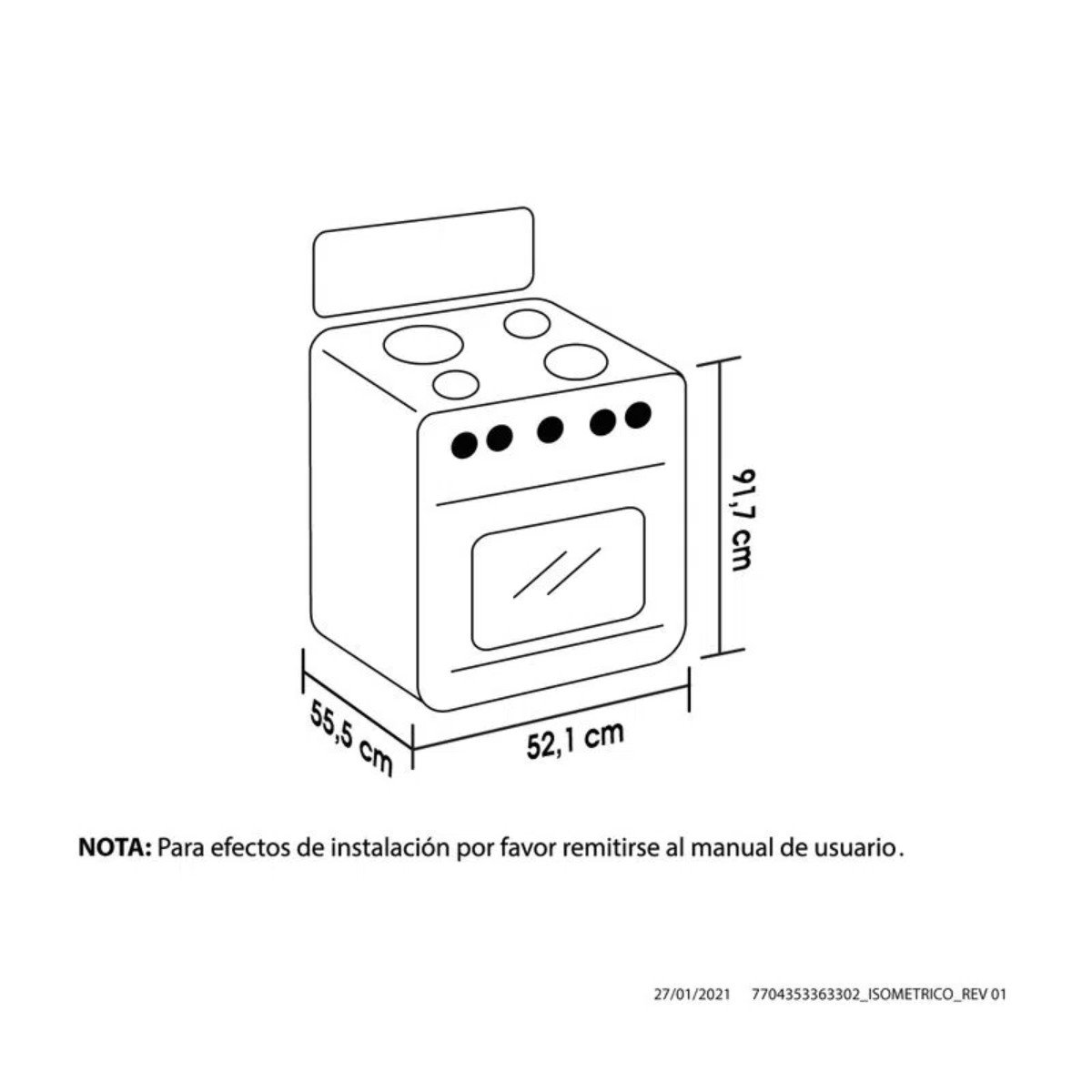 Estufa Haceb 4 Ptos Romero Gas EE Plata | ESTUFA ROMERO 50T GN PL - Image 4