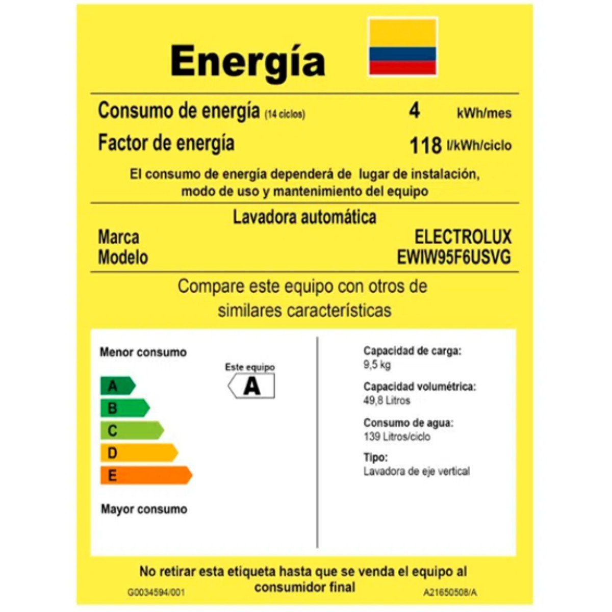 Lavadora Electrolux 9.5 Kg Carga Superior Gris EWIW95F6USVG - Image 4