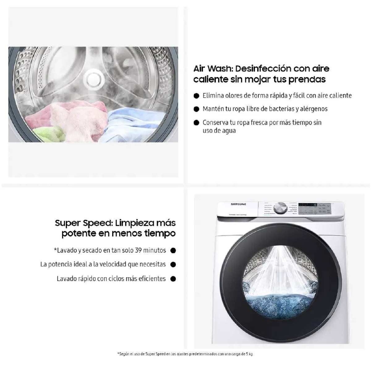 copy of Lavadora Secadora Samsung 12 Kg AI Blanca WD12FG5B34BECO - Image 4